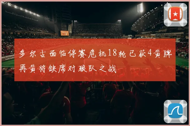 多尔古面临停赛危机18轮已获4黄牌再黄将缺席对狼队之战